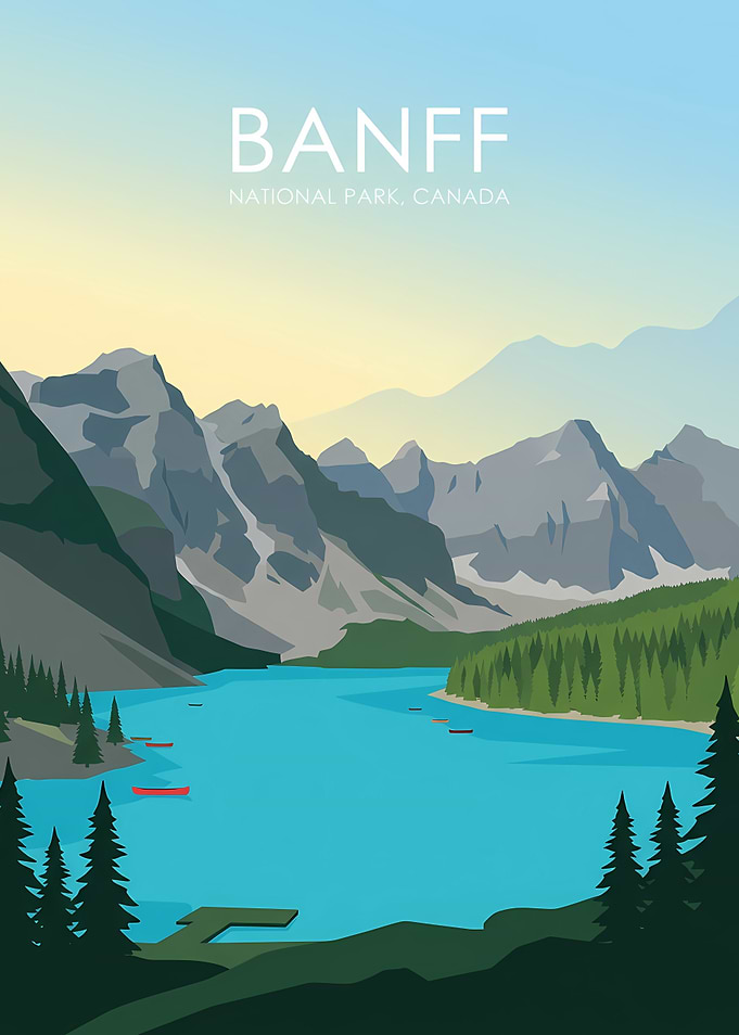 Banff National Park Travel Poster