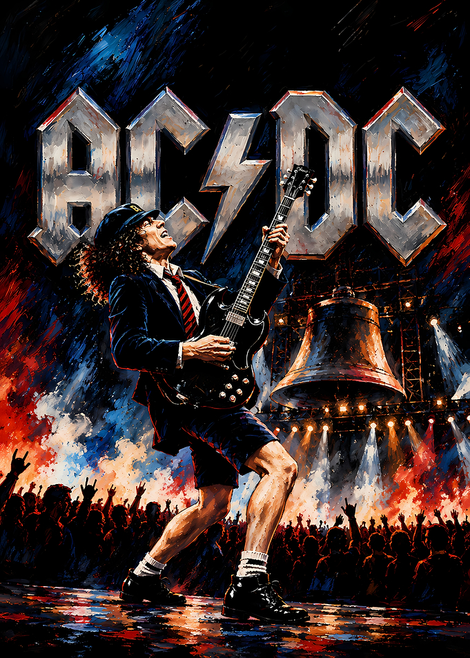 Angus Young AC/DC Concert Painting