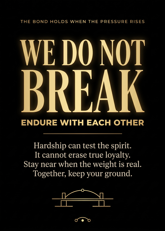 We Do Not Break Inspirational Poster