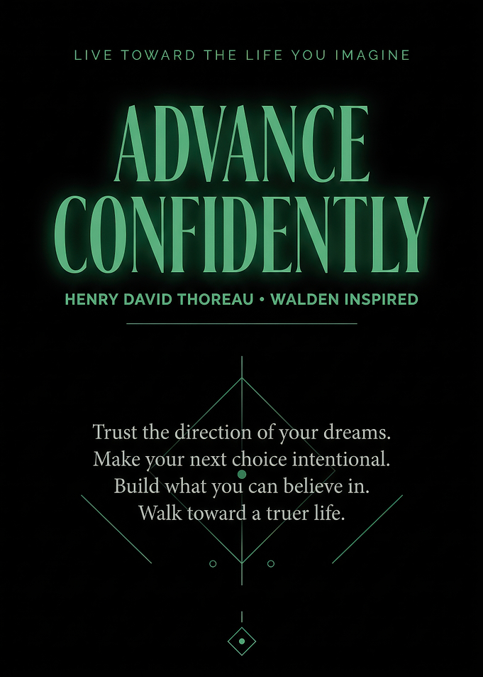 Advance Confidently Inspirational Quote Poster