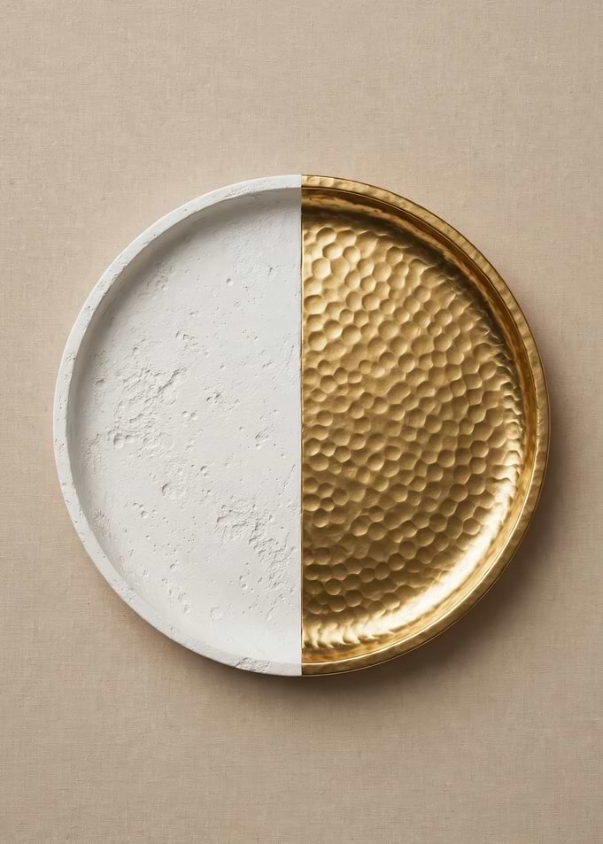 Minimalist Japandi Plaster Half Tray