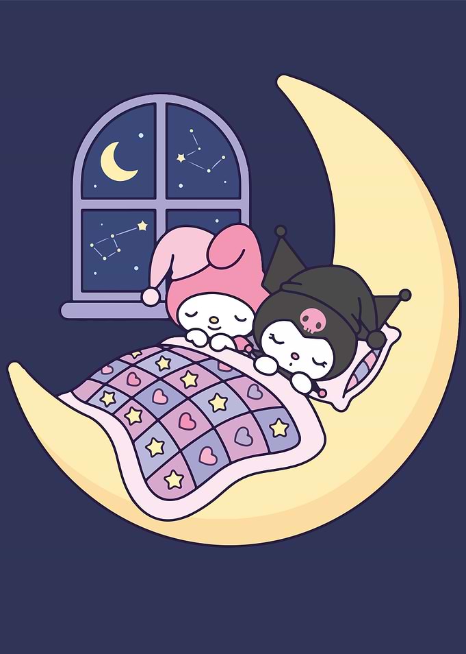 My Melody and Kuromi Sleeping