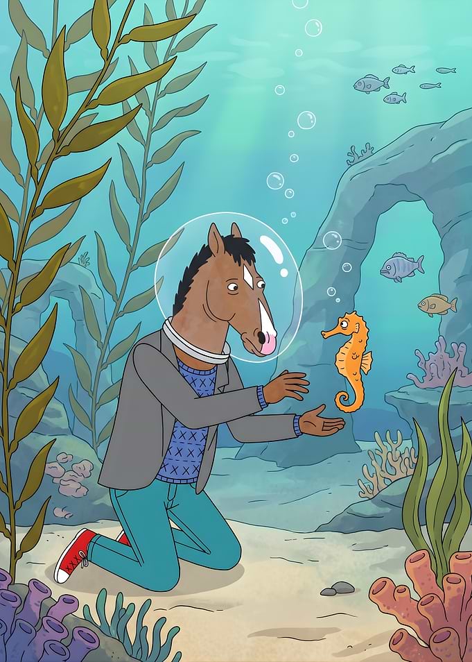 Bojack Horseman Underwater Scene