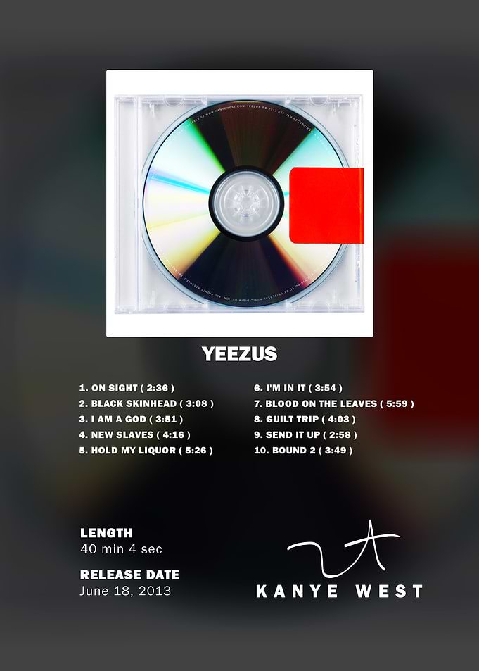 Kanye West Yeezus Album Poster