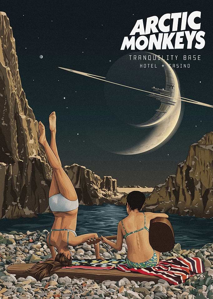 Arctic Monkeys Tranquility Base Illustration Poster