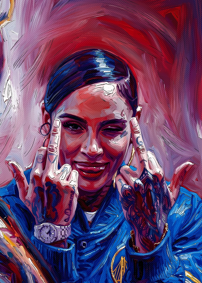 Kehlani Portrait Digital Oil Painting