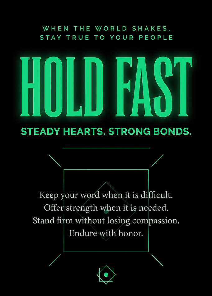 Hold Fast Inspirational Quote Poster