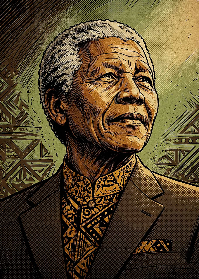 Nelson Mandela Portrait Illustration