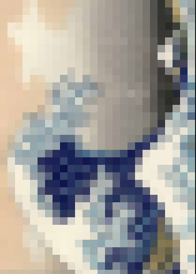 Pixelated Great Wave Art