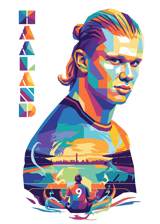 Erling Haaland WPAP Pop Art Portrait
