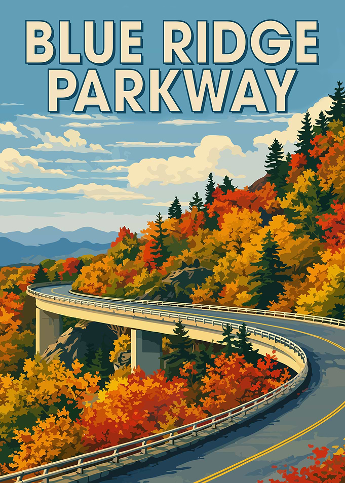 Blue Ridge Parkway Travel Poster