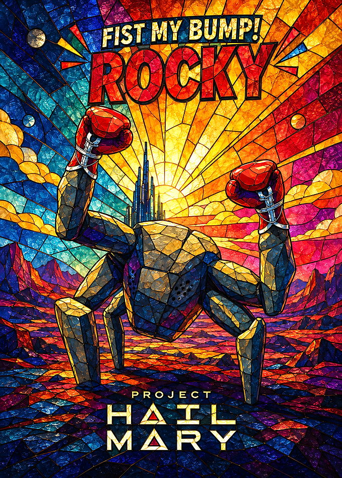 Project Hail Mary Rocky Stained Glass
