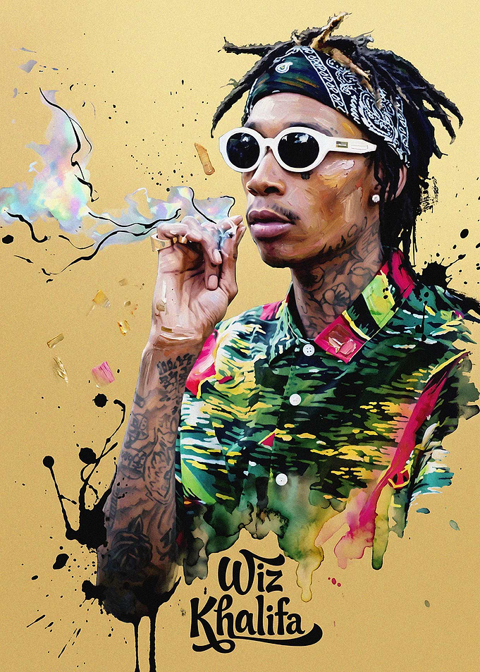 Wiz Khalifa Artistic Portrait