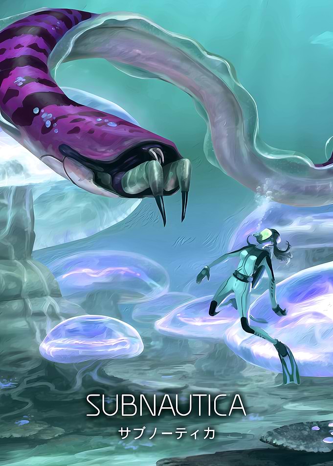 Subnautica Underwater Encounter Poster