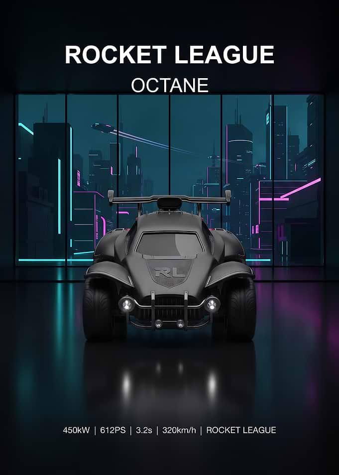 Rocket League Octane Cyberpunk Poster