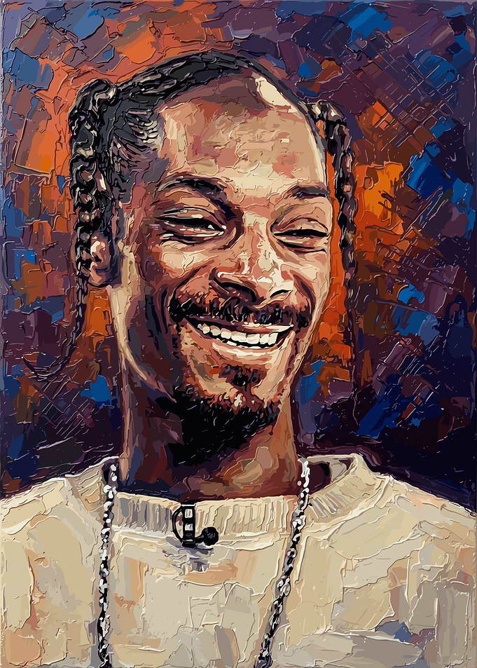 Snoop Dogg Impasto Oil Portrait