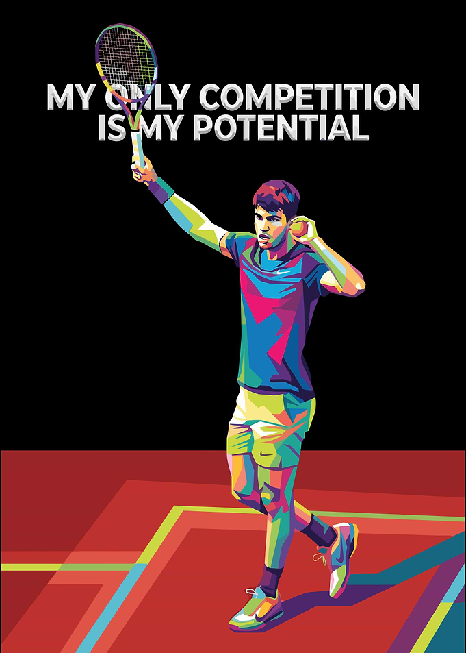 Carlos Alcaraz Pop Art Tennis Poster