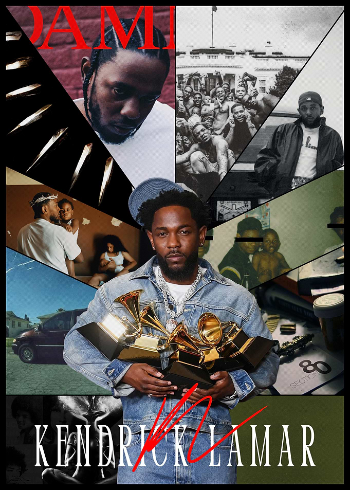 Kendrick Lamar Career Collage Poster