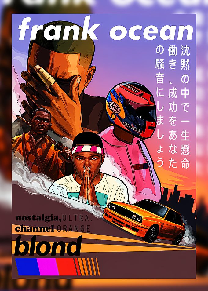 Frank Ocean Retro Style Poster
