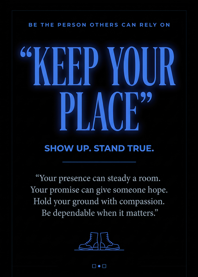 Inspirational Keep Your Place Poster