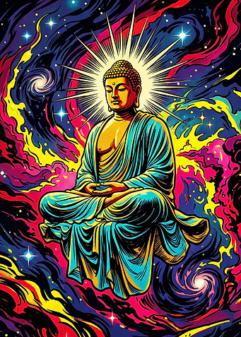 Cosmic Buddha Meditation Art