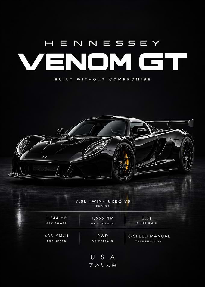 Hennessey Venom GT Poster
