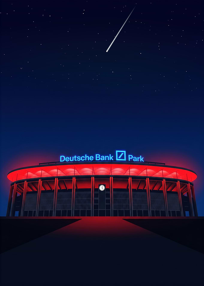 Deutsche Bank Park Stadium at Night