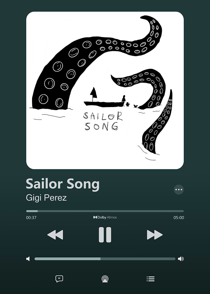 Sailor Song Spotify Player Interface