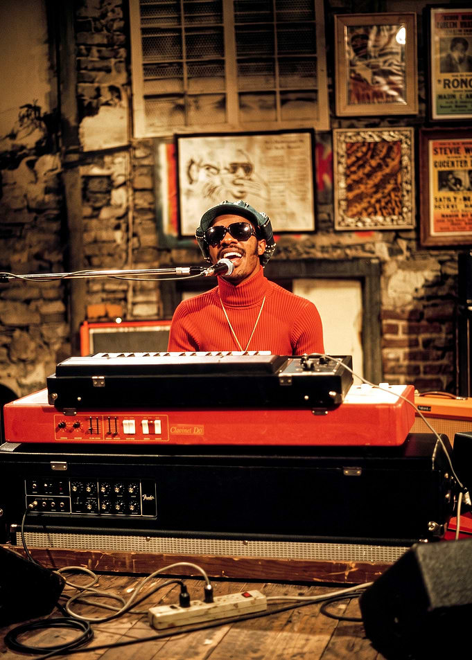 Stevie Wonder Pianist Vintage Poster