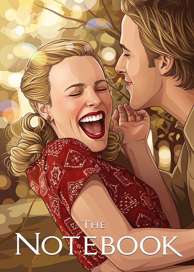 The Notebook Movie Poster Illustration