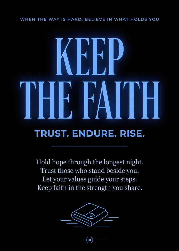 Keep The Faith Inspirational Poster