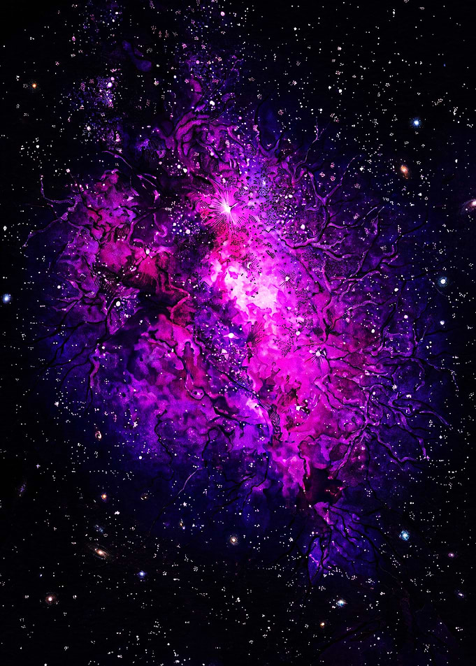 Vibrant Purple and Pink Nebula