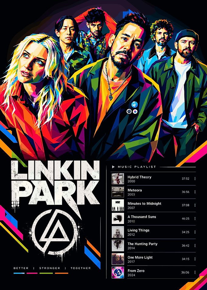 Linkin Park Band Poster Art
