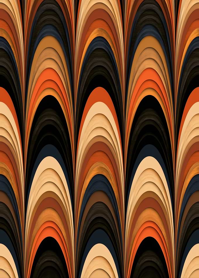 Abstract Retro Arched Pattern