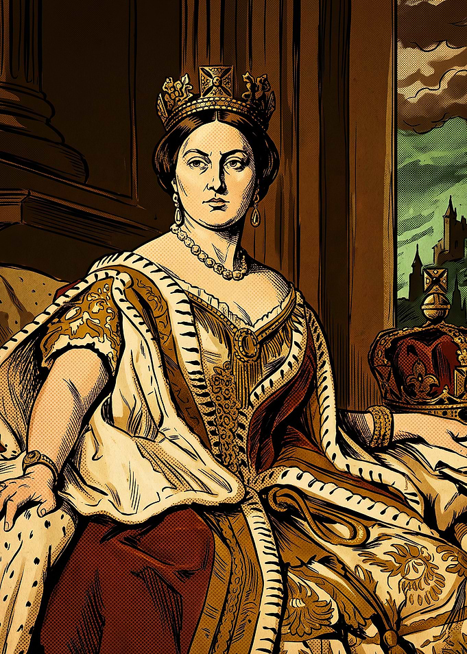 Queen Victoria Royal Portrait Illustration