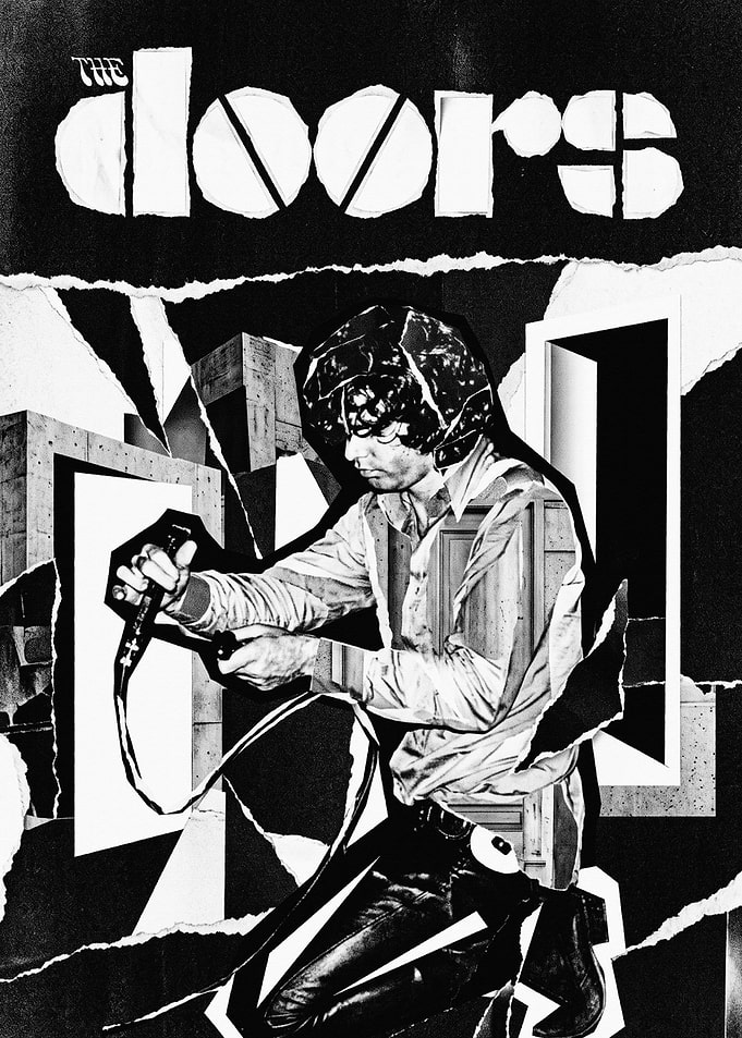 The Doors Jim Morrison Collage Poster