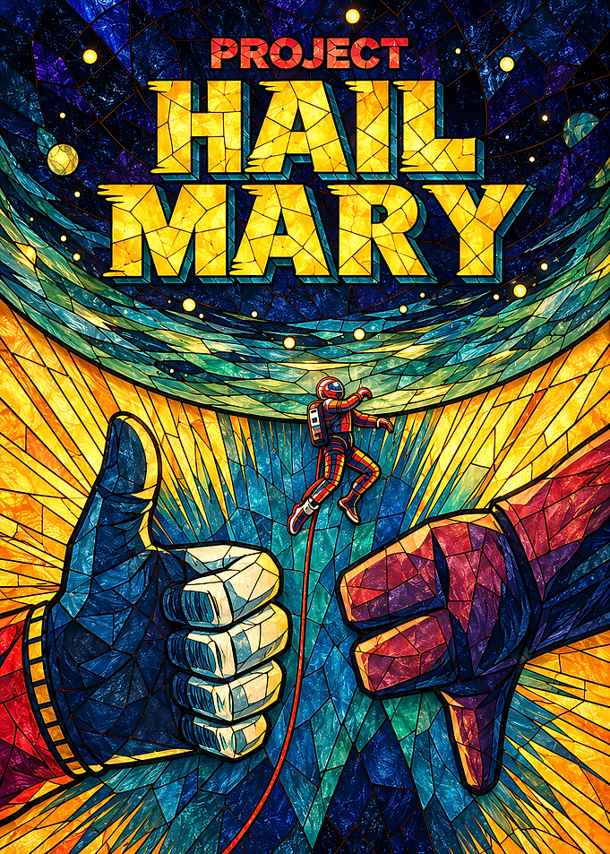 Project Hail Mary Stained Glass Poster