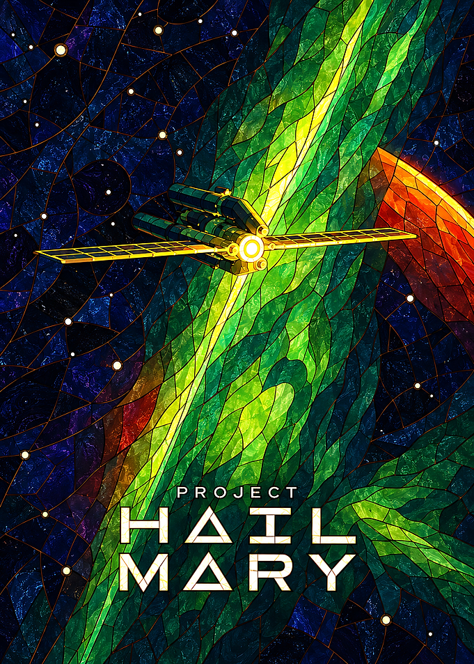 Project Hail Mary Stained Glass Poster