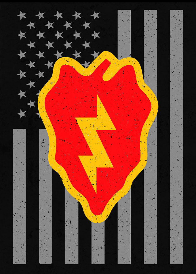 Lightning Crest - Gritty American Flag Tactical Insignia Art