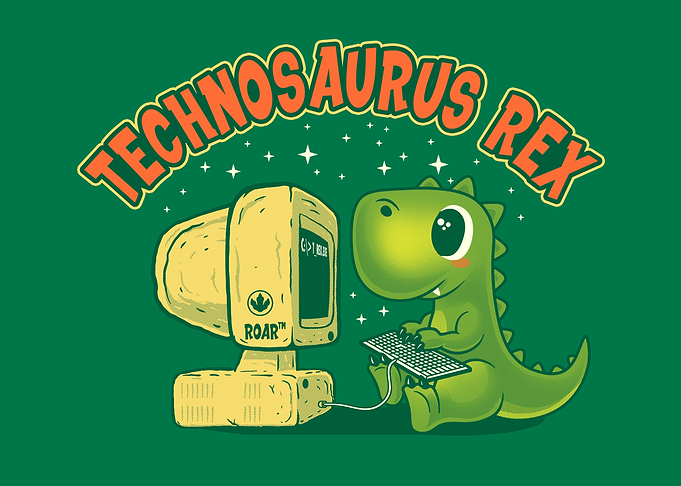 Technosaurus Rex Cute Dinosaur Gamer