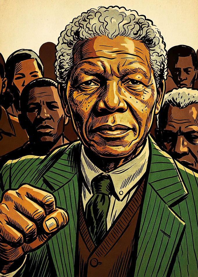 Nelson Mandela Portrait Illustration