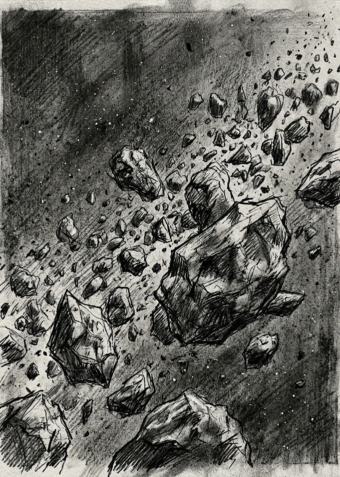 Asteroid Field Sketch