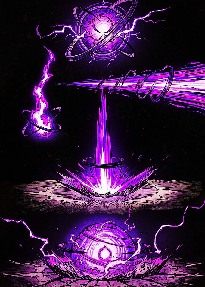 Purple Magical Energy Effects Sheet