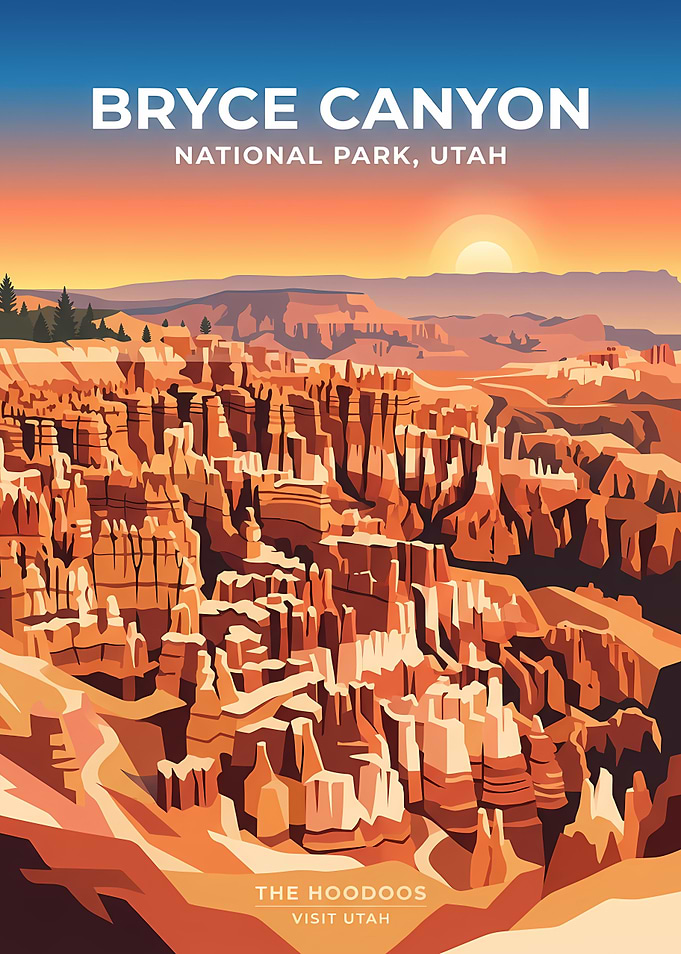 Bryce Canyon National Park Travel Poster