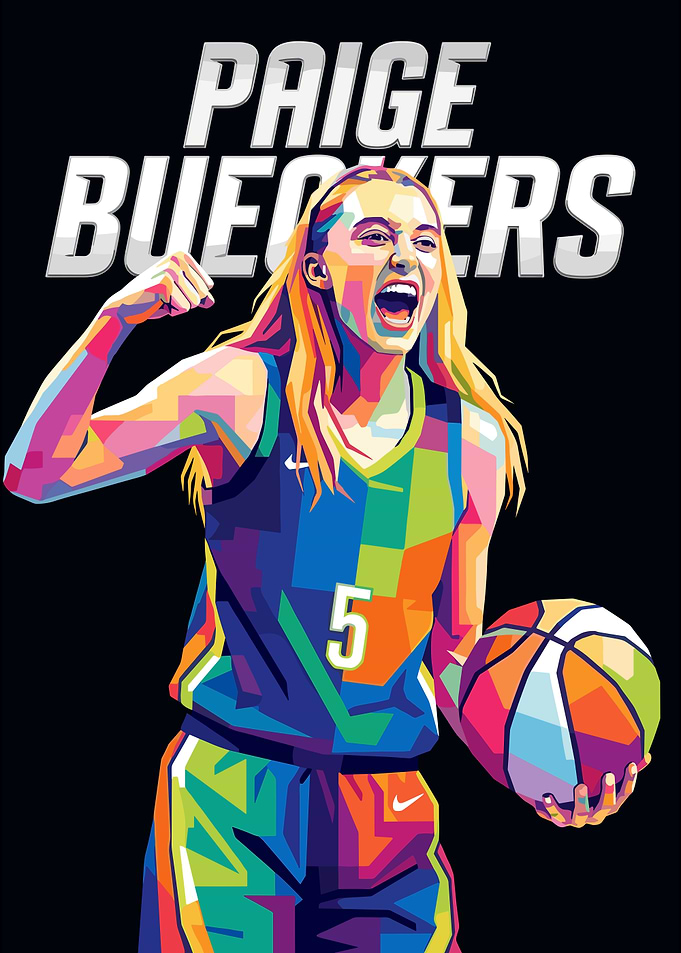 Paige Bueckers WPAP Pop Art Portrait