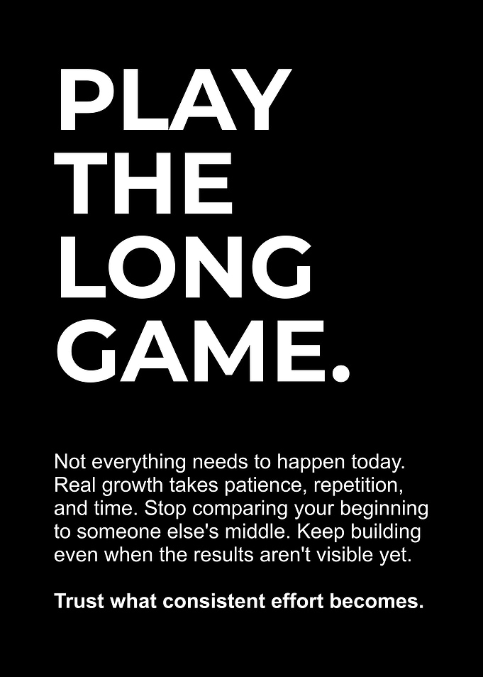 Play The Long Game Motivational Poster