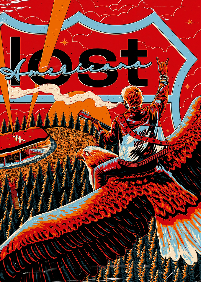 Lost Americana Rocker Eagle Poster