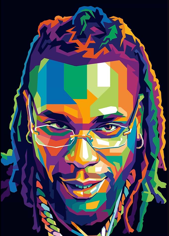Burna Boy Pop Art Portrait