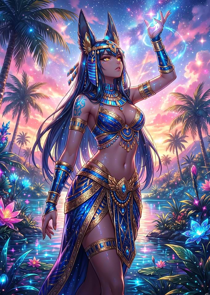 anime style in Tropical Oasis