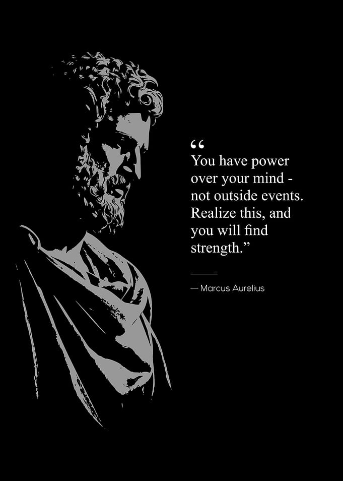 Marcus Aurelius Stoic Quote Poster